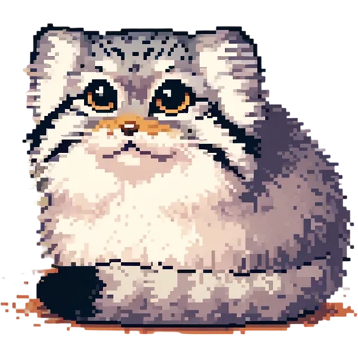 😀 Стикер «pixel manul» для Telegram