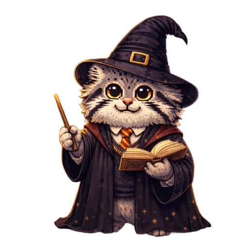 💫 Стикер «pixel manul» для Telegram