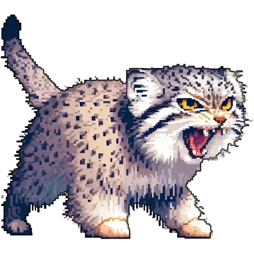 😡 Стикер «pixel manul» для Telegram