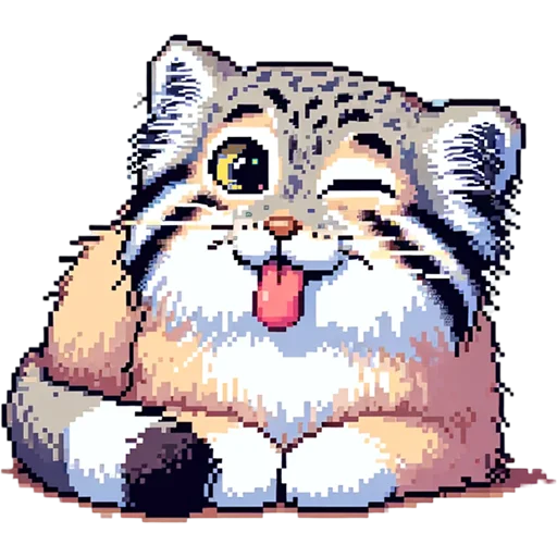 😜 Стикер «pixel manul» для Telegram