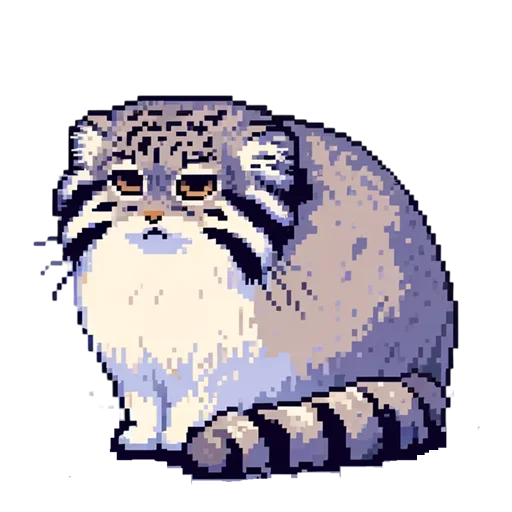 😐 Стикер «pixel manul» для Telegram