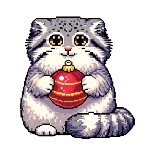 🏮 Стикер «pixel manul» для Telegram
