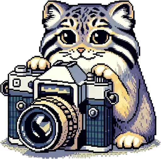 📷 Стикер «pixel manul» для Telegram