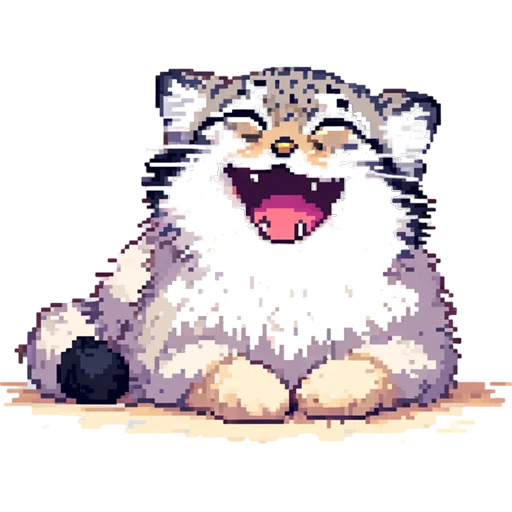 🤣 Стикер «pixel manul» для Telegram