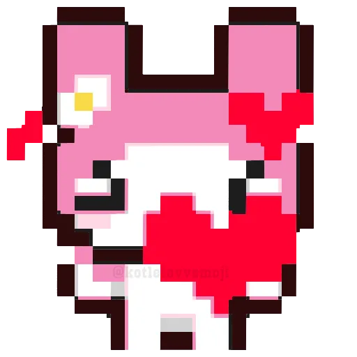 Стикер 4 🥳 pixel nyash - пиксельные милаши