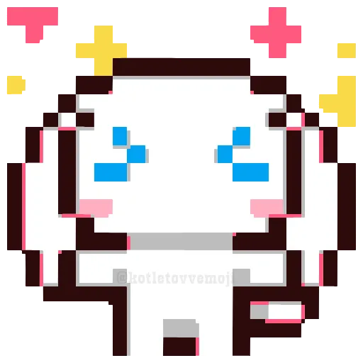 Стикер 24 🥳 pixel nyash - пиксельные милаши