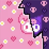 Стикер 41 pixel pink&violet
