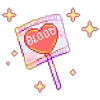Стикер 22 pixel pink&violet