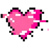 Стикер 17 pixel pink&violet