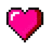 Стикер 15 pixel pink&violet