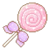 Стикер 9 pixel pink&violet