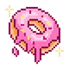 Стикер 4 pixel pink&violet