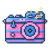 Стикер 43 pixel pink&violet
