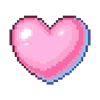 Стикер 23 pixel pink&violet