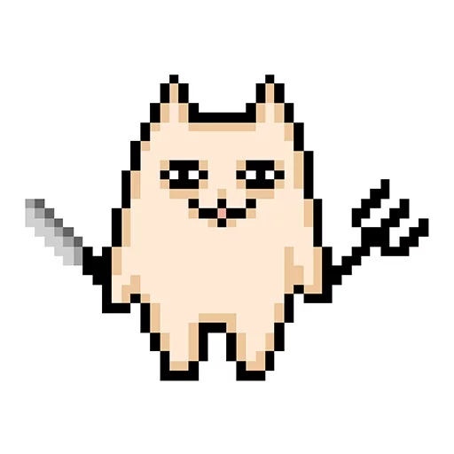 😡 Стикер «Pixel cat» для Telegram