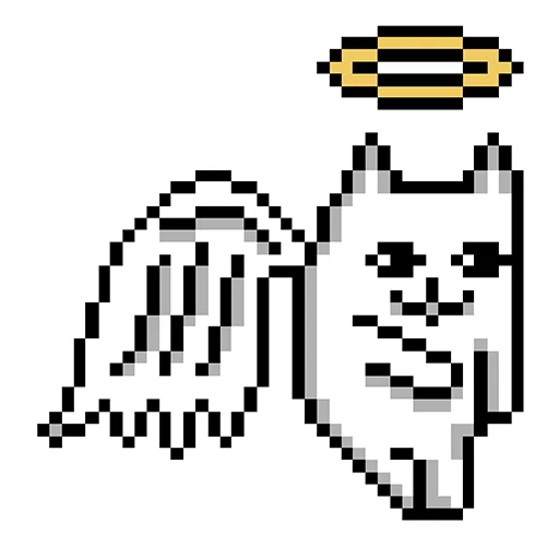😇 Стикер «Pixel cat» для Telegram