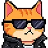 Стикер 40 Pixel Cat