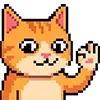 Стикер 7 Pixel Cat