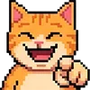 Стикер 19 Pixel Cat
