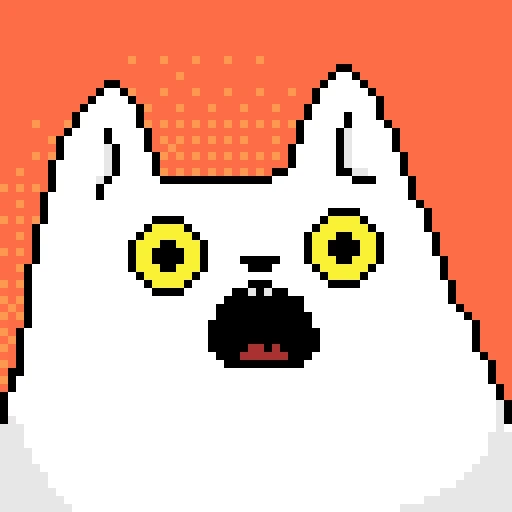 😦 Стикер «Pixel Cat» для Telegram