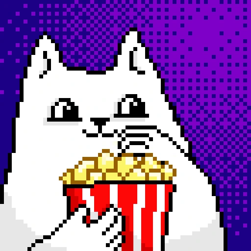 🍿 Стикер «Pixel Cat» для Telegram