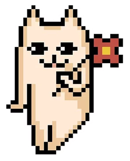 🌸 Стикер «Пиксель Котики» для Telegram