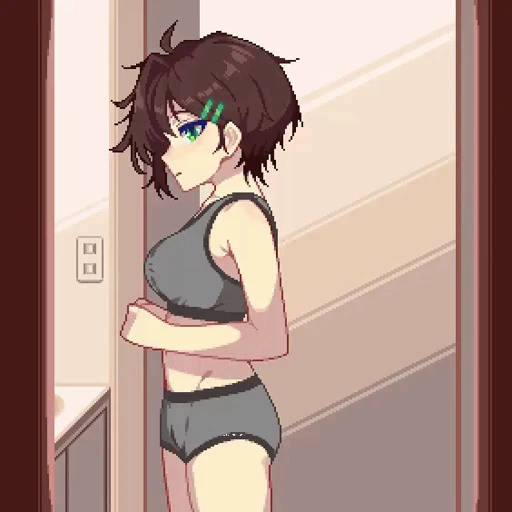 😗 Стикер «Pixel Chan» для Telegram