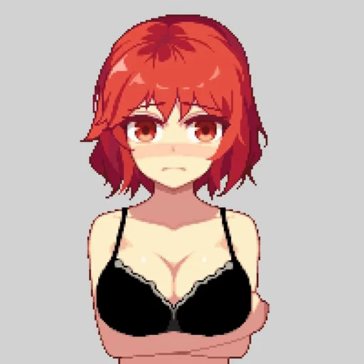 😕 Стикер «Pixel Chan» для Telegram