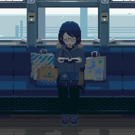😞 Стикер «Pixel Chan» для Telegram