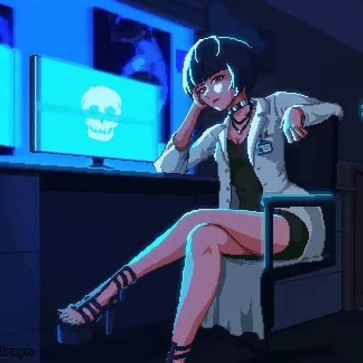 ☠️ Стикер «Pixel Chan» для Telegram