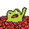 🥰 Эмодзи «meme pixel frog» для Telegram
