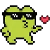 💋 Эмодзи «meme pixel frog» для Telegram