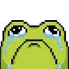 😭 Эмодзи «meme pixel frog» для Telegram