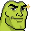 😏 Эмодзи «meme pixel frog» для Telegram