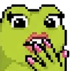 👄 Эмодзи «meme pixel frog» для Telegram