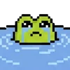 😭 Эмодзи «meme pixel frog» для Telegram