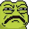 🙄 Эмодзи «meme pixel frog» для Telegram