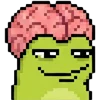 🤓 Эмодзи «meme pixel frog» для Telegram