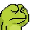 🙄 Эмодзи «meme pixel frog» для Telegram