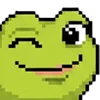 😉 Эмодзи «meme pixel frog» для Telegram