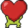 🥰 Эмодзи «meme pixel frog» для Telegram