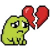 💔 Эмодзи «meme pixel frog» для Telegram