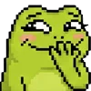 🤭 Эмодзи «meme pixel frog» для Telegram
