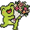 💝 Эмодзи «meme pixel frog» для Telegram