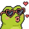 😘 Эмодзи «meme pixel frog» для Telegram