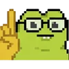 🤓 Эмодзи «meme pixel frog» для Telegram