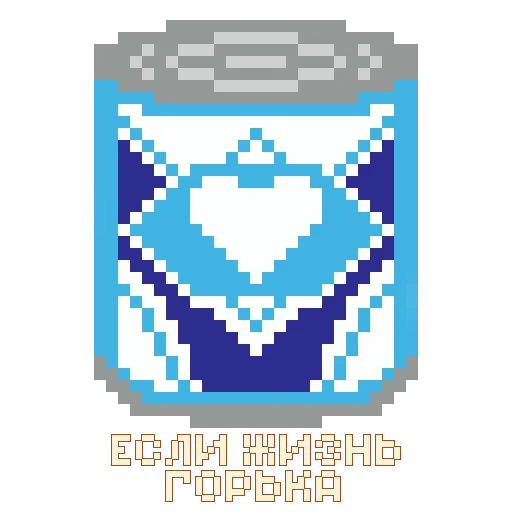 📍 Стикер «Pixel hearts» для Telegram