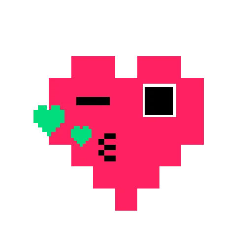 😘 Стикер «Pixel hearts» для Telegram