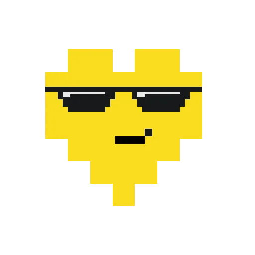 😎 Стикер «Pixel hearts» для Telegram