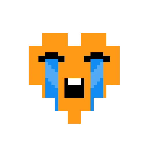 😭 Стикер «Pixel hearts» для Telegram